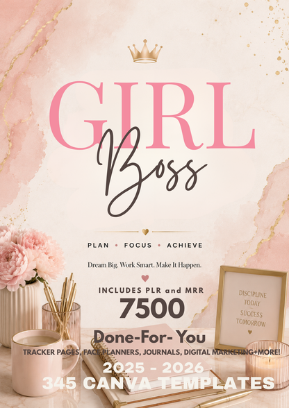 The Ultimate Girl Boss Digital template Bundle
